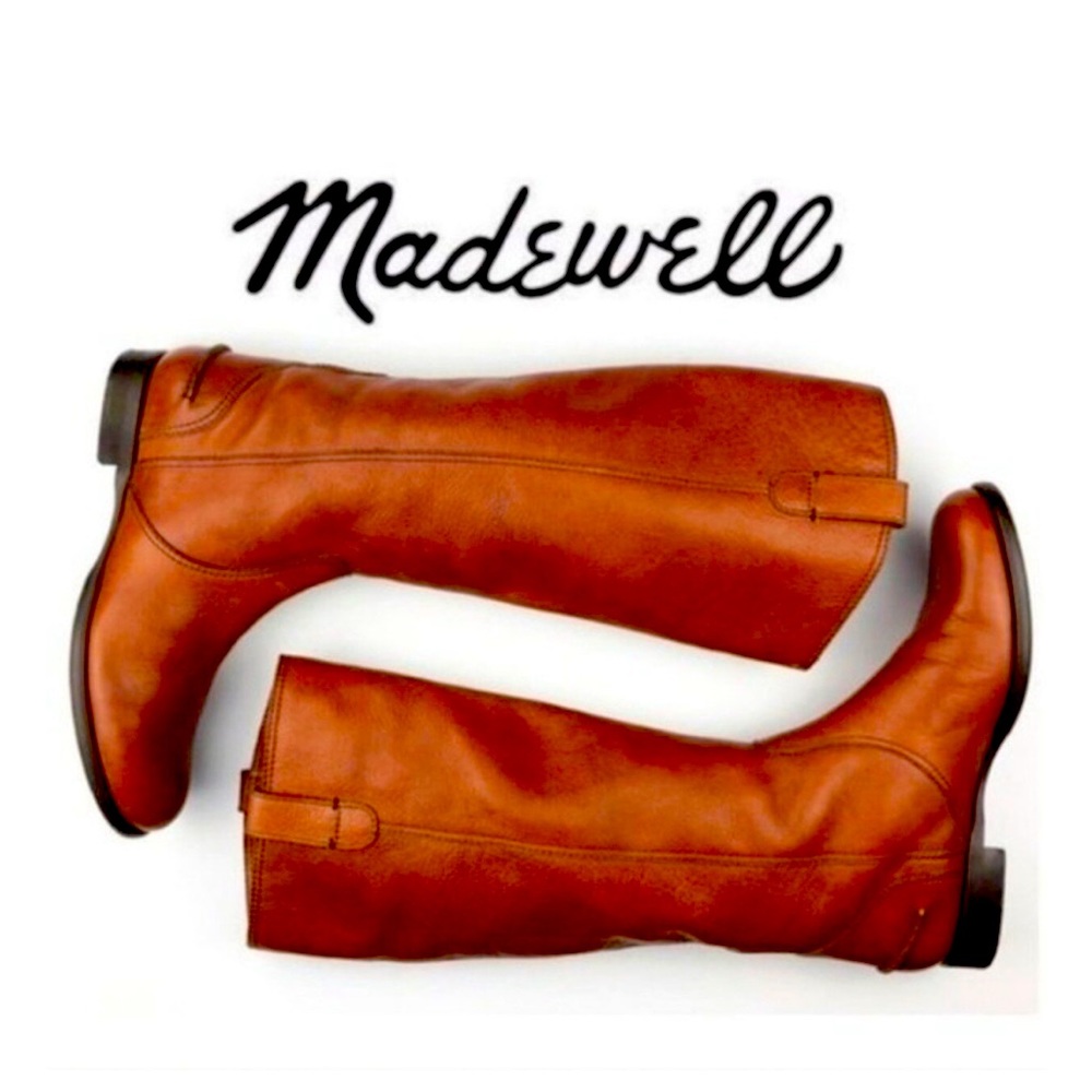 Madewell 1937 English Saddle Archive Leather Tall Riding Equestrian Boots 10
